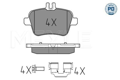 Meyle 0252484818-PD Brake Pad 117 / 156 / 176 / 246 Rear — Brake Pads