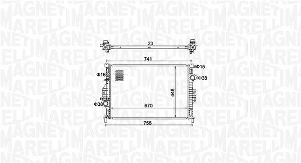 Magneti Marelli 350213157700 Su Radiator Mondeo / S-Max / Galaxy / S60 / V60 / Land Rover 2.0 / 2.2 TDCi 0 — Radiators & Fans