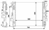 NRF Motor Water Radiator - Aluminum Construction for Viano W639 03 > Vito W639 03 — Radiators & Fans