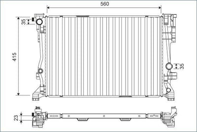Valeo 701158 Water Radiator Mercedes W176 W246 X156 C117 12-19 — Radiators & Fans