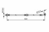 BOSCH Brake Hose Front Left - 14-Qashqai — Brake Hydraulics