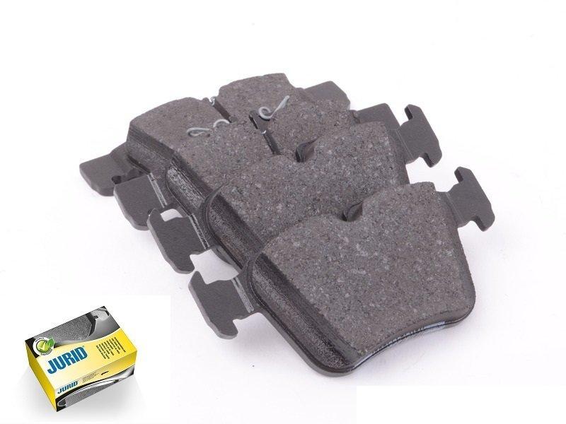jurid brake pads for mercedes benz w205, front view of jurid brake pads for w205 c200d, packaging of jurid rear brake pads Jurid Rear Brake Pads for Mercedes Benz W205 C200d - High Quality | 4 Pieces Jurid W205 C200d Rear Brake Pads jurid, mercedes-benz, w205, rear-brake-pads, car-parts, brake-systems, high-quality, car-enthusiasts, ai-generated, brake-pad-kit