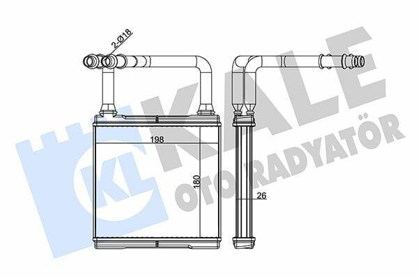 kale-heating-radiator-346610, kalorifer-radyatoru-w211-s211 Kale Heating Radiator 346610 - 03-E-Series W211-S211 | 7.09" Length Kale Heating Radiator 03-E-Series W211-S211 kale, heating-radiator, automotive, aluminum, car-parts, 03-e-series, w211-s211, durable, cooling-fins, ai-generated