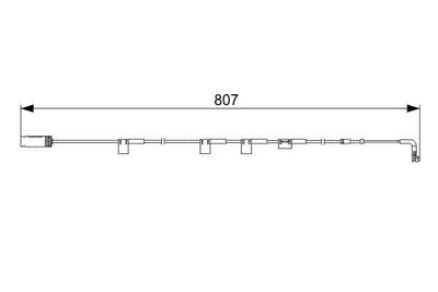 Bosch 1987473058 Mini Cooper R55/R56/R57 JCW Spor Brake Pad Warning Cable 807 mm — Brake Pads