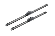 bosch windshield wiper set, front view of bosch windshield wiper, bosch wiper blades installation BOSCH Windshield Wiper Set - 530mm & 450mm for Left-Hand Drive Cars | Durable Performance BOSCH Windshield Wiper Set - 530mm & 450mm bosch, windshield-wipers, left-hand-drive-cars, car-accessories, automotive-replacement, high-quality, durable-performance, vehicle-safety, wiper-replacement, ai-generated