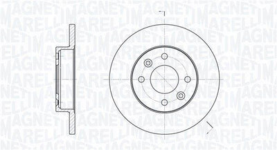 Magneti Marelli 361302040191 Disc Front (Ad) R9-R11-R19 Clio 1.4 Brembo | Set of 2