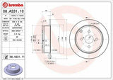 BREMBO 08.A331.10 - Brake Disc for Corolla 1.4 / 1.6 / 1.8 (Set of 2) — Brake Rotors & Drums