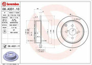 brembo brake disk for corolla, brembo 08.a331.10 technical specifications, set of 2 brembo brake disks BREMBO 08.A331.10 - Premium Brake Disk for Corolla 1.4 / 1.6 / 1.8 (Set of 2) | High Performance | Mechanics and Car Owners BREMBO Fren Diski 08.A331.10 - Premium Quality for Corolla brembo, brake-disks, toyota-corolla, car-parts, mechanics, solid-brake-disk, car-owners, high-performance, brembo-brakes, ai-generated
