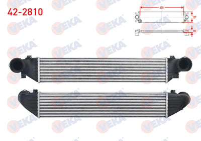 Veka 42-2810 Turbo Radiator (Intercooler) Mercedes C Series (W203) C180-C200-C200 CDI-C220 CDI-C230-C270 C — Radiators & Fans