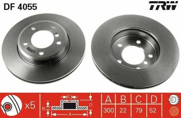 TRW DF4055 Brake Discs - Front Disc for BMW 3 E46, Z3, Z4 — Brake Rotors & Drums