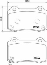 Brembo P30074 Rear Brake Pads - Quality Brake Replacement for Chrysler 300C