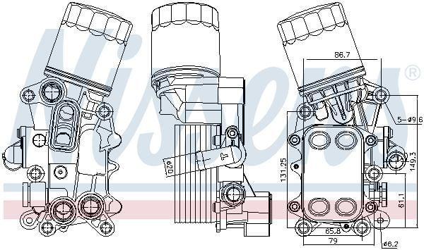 NISSENS Oil Filter Housing - Compatible with VW 1.4 TDI — Oil System