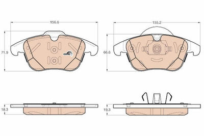 TRW GDB1960 Front Brake Pad Ford Mondeo 2007 2014 & S Max 2006 2015 Single Piece Compatible with Ford Mondeo — Brake Pads