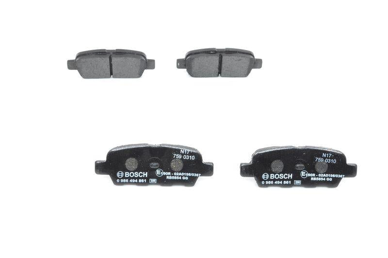 Bosch 0986494861 Brake Pad Rear X-Trail Qashqai Juke FX35 07-13 — Brake Pads
