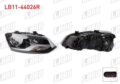 LABO LB11-44026R Headlight Right Volkswagen Polo V (6R1, 6C1) 2009-2014 — Headlights