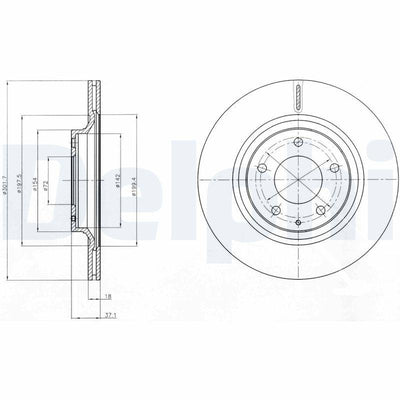 Delphi BG4182 Disc Rear Mazda RX8 1.3