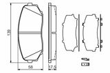 BOSCH 0986494375 Brake Pads - Front Brake Pad Set for Mazda CX-7 2.2-2.3