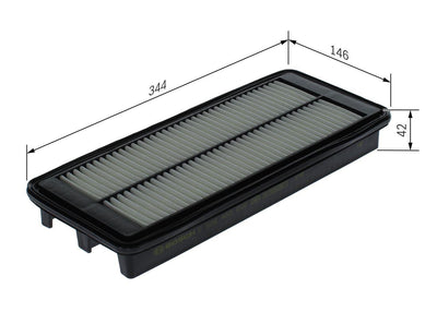 Bosch F026400666 Air Filter-Fiat 124 Spider (348_) 1.4 (348)-Otto-103 KW /140 Ps-(2016 -) — Air & Cabin Filters
