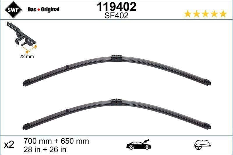 SWF Windshield Wiper Set - 28 Inches and 26 Inches — Wipers