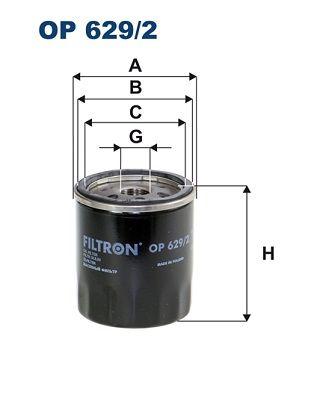 Filtron OP629-2 Oil Filter Fiesta VI Focus III Mondeo III — Oil Filters