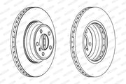ferodo brake disc front view, ferodo brake disc packaging FERODO Disk Brake DDF1245C-1 - Ventilated Type, Perfect for BMW 5 Series & 7 Series | Pack of 2 FERODO Disk Brake | 5 Series 7 Series | High Quality ferodo, brake-disc, vechicle-repair, car-accessories, car-owners, mechanics, braking-system, 5-series, 7-series, ai-generated