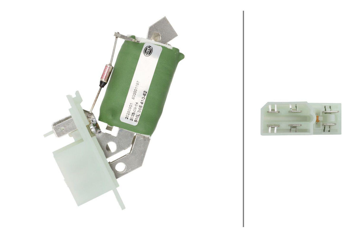 Hella 9ML366410-621 Heater Resistor Opel Astra F (6 with Connector)