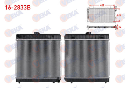 Veka 16-2833B Water Radiator Brazing Mercedes (W123) 2.0 M-T Ac + /-1977-1985 — Radiators & Fans