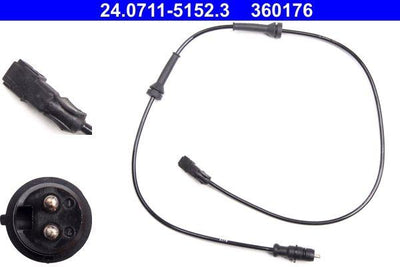 ATE 24.0711-5152.3 ABS Cable Sensor — Brake Sensors & ABS