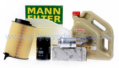 Castrol Volkswagen Jetta 2006 - 2010 Models 1.6 Motor Scheduled Service Set with Engine Oil Mann / — Fluids & Chemicals