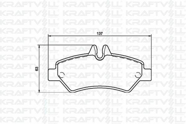 KRAFTVOLL Rear Brake Pads 07010040 - Compatible with Sprinter 906 & Crafter 06-16