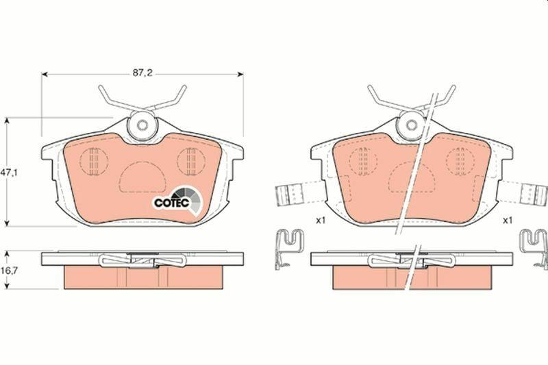 TRW Rear Brake Pad for Carisma — Brake Pads