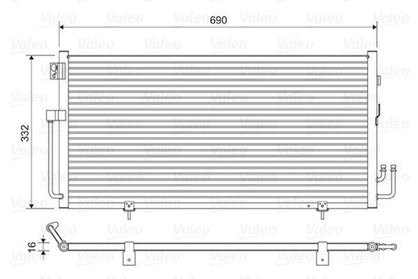 valeo 814063 klima radiator for 01 impreza, front view of valeo klima radiator, technical specifications of valeo klima radiator VALEO 814063 Klima Radiator - Durable Aluminum Condenser for 01-Impreza | 690mm Width VALEO 814063 Klima Radiator | 01-Impreza valeo, klima-radiator, impreza, car-parts, automotive, mechanics, aluminum-radiator, car-owners, ai-generated, car-maintenance