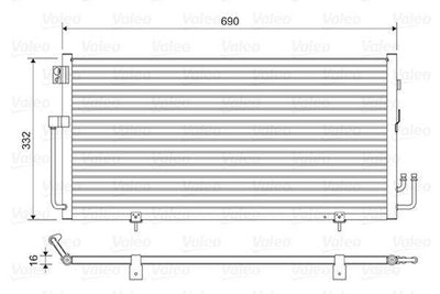 Valeo 814063 Klima Radiator Durable Aluminum Condenser for 01 Impreza 690mm Width Compatible with Subaru I — Radiators & Fans