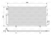 valeo 814063 klima radiator for 01 impreza, front view of valeo klima radiator, technical specifications of valeo klima radiator VALEO 814063 Klima Radiator - Durable Aluminum Condenser for 01-Impreza | 690mm Width VALEO 814063 Klima Radiator | 01-Impreza valeo, klima-radiator, impreza, car-parts, automotive, mechanics, aluminum-radiator, car-owners, ai-generated, car-maintenance