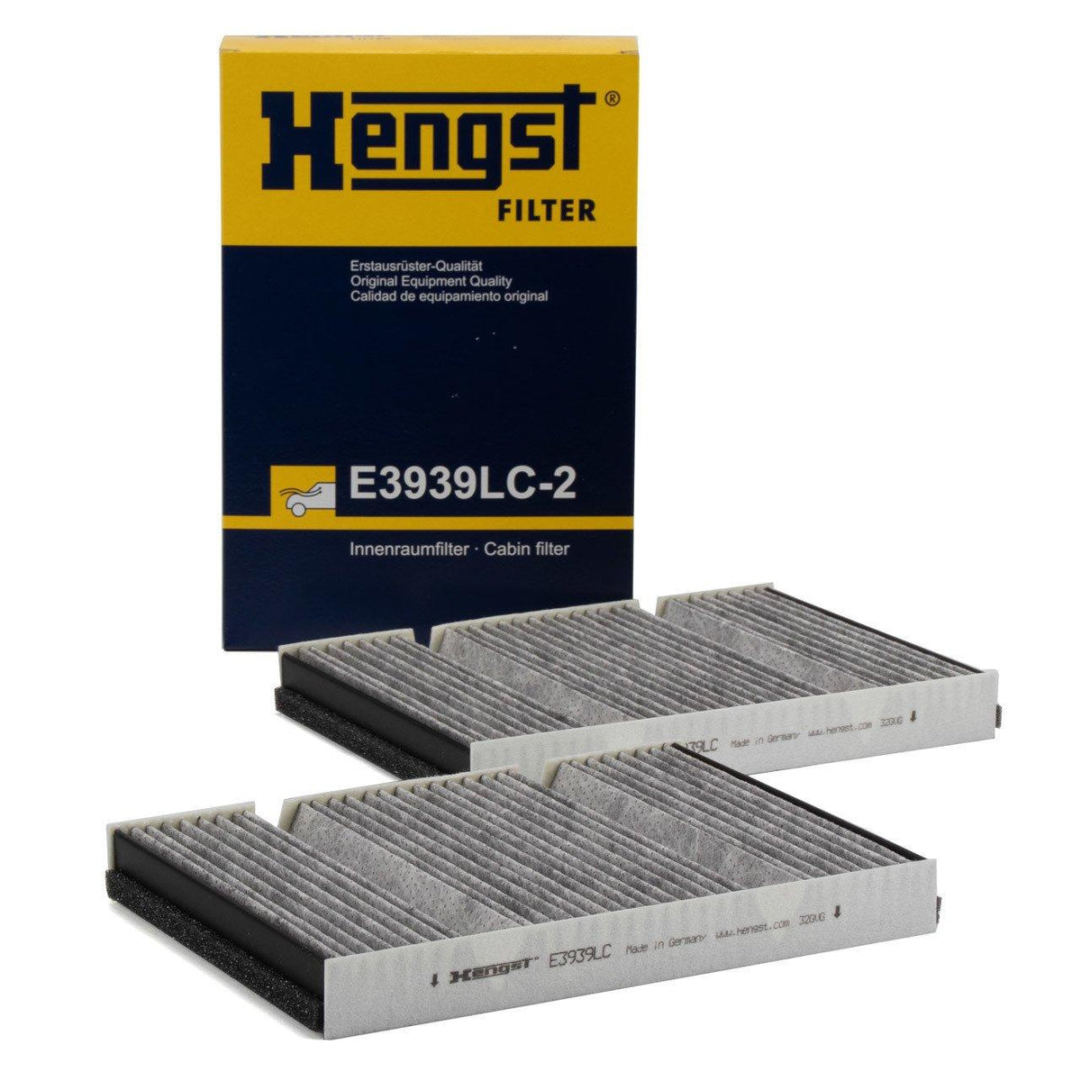Hengst E3939LC2 Mercedes S Series W222 Body with Carbon Cabin Air Filter — Air & Cabin Filters