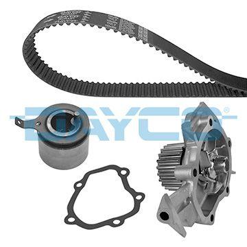 Dayco KTBWP4710 Water Pump Timing Belt Kit (VW Kaefer 47-53 Daewoo Kalos 03-Matiz 03-Chevrolet Aveo — Water Pump & Thermostat