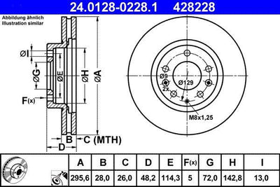 ATE 24.0128-0228.1 Brake Disc | Set of 2