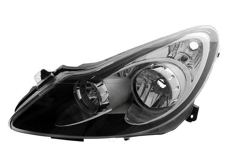 DEPO Smoked Left Headlight for Opel Corsa D (2007-2010) — Headlights