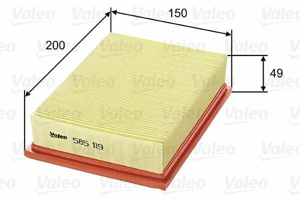 VALEO Air Filter - Compatible with Ford Fiesta III 1.8 D — Air & Cabin Filters