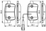 Bosch 0986495305 Brake Pads Quality Rear Disc Brake Pads Compatible with Alfa Romeo Giulietta — Brake Rotors & Drums