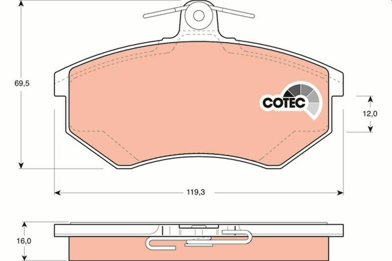 TRW GDB1048 Brake Pads for Golf IV, III & Polo III