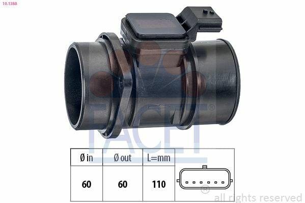 facet air flow sensor for logan duster, technical specifications of facet air flow sensor FACET Air Flow Sensor - Logan Duster, Thalia, Clio II, Sandero 1.5 DCI | 110 mm Length FACET Air Flow Sensor for Logan Duster | 1.5 DCI Models air-flow-sensor, facet, car-repair, automotive-parts, loganduster, thalia, clio, sandero, 1.5-dci, ai-generated