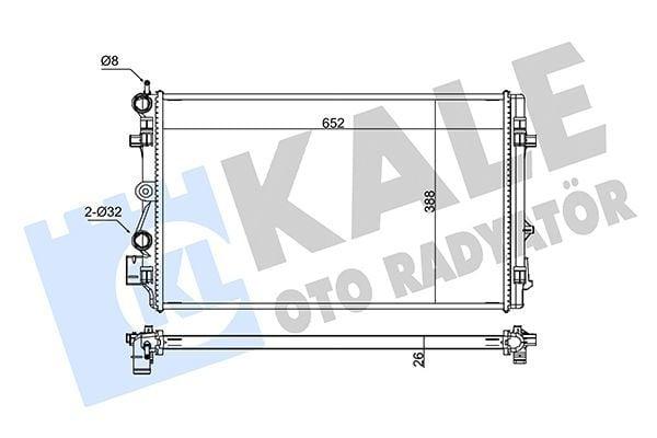 KALE Radiator 345850 for Polo Ibiza Fabia A1 - 1.6TDi — Radiators & Fans