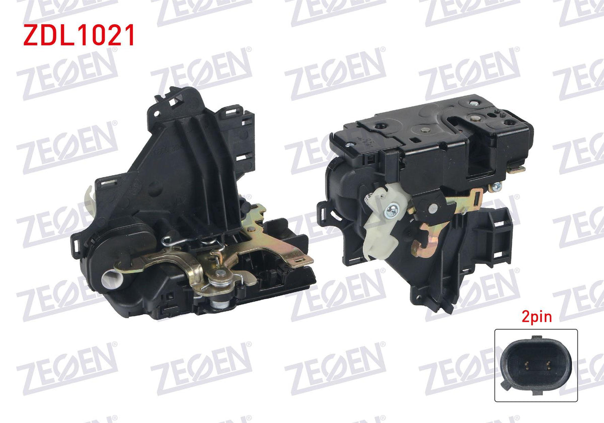 Zegen ZDL1021 Door Lock with Motor Right Front 2 Pin Volkswagen Transporter V 2003-2012 / Polo 200 — Handles, Locks & Latches