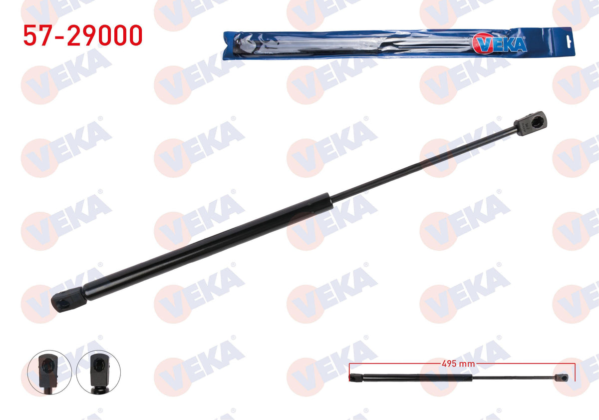 Veka 57-29000 Trunk Gas Strut 495mm / 370N Mini Cooper (R56) | Set of 2