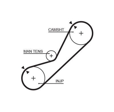 Gates 5200 Timing Belt 78 Teeth Mazda 626 II 83-87 — Belts