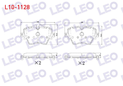 LEO L10-1128 Brake Pad Front BMW 2 (F45) 218 i-220 D 2014-/ 3 (G20) 320i-320D 2018-/ 5 (G30 — Brake Pads