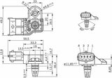 BOSCH Pressure Sensor - Fits Focus, Fiesta and 2 more models — Vehicle Sensors & Switches
