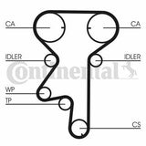 Continental CT975 Timing Belt Fits Astra G 1.6 16V 162 Teeth Compatible with Opel Astra — Belts