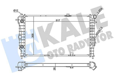 Kale 351955 Radiator Opel Vectra A/Calibra 2.0 16V 90-95 — Radiators & Fans